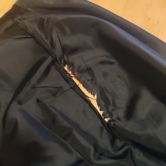 Vintage French Square Grid Pattern Black and White Pencil Skirt - Picture 3 of 6